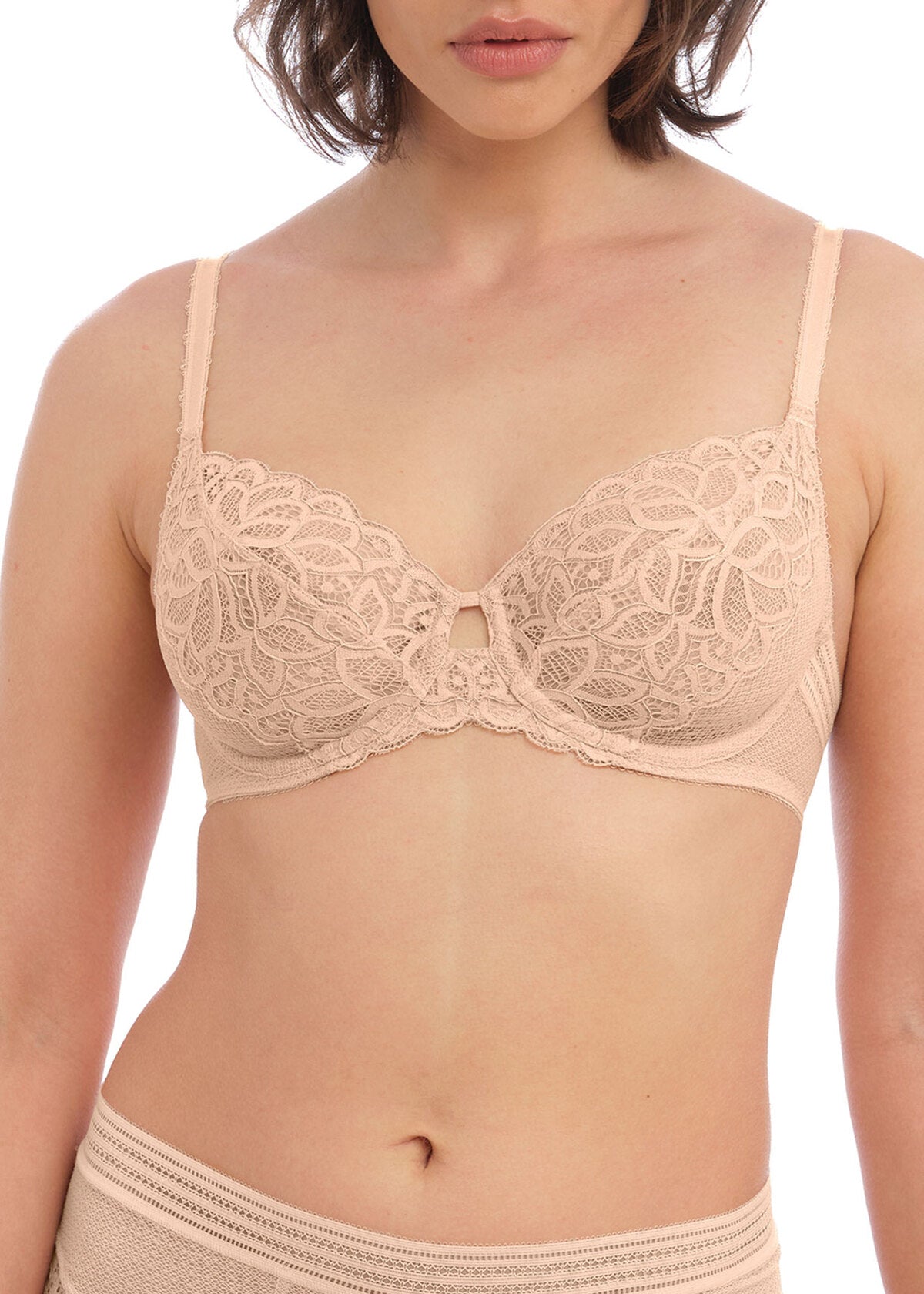 Wacoal Embrace Lace Underwired Bra - Naturally Nude/Ivory