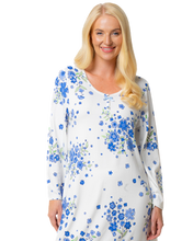 Load image into Gallery viewer, Luxury Soft Touch Jersey Long Sleeve Floral Nightdress