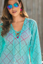 Load image into Gallery viewer, Pour Moi Crochet Lace Long Sleeve Beach Cover Up
