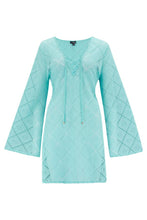 Load image into Gallery viewer, Pour Moi Crochet Lace Long Sleeve Beach Cover Up