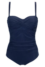 Load image into Gallery viewer, Pour Moi Santa Monica Strapless Tummy Control Swimsuit - Navy
