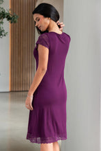 Load image into Gallery viewer, Pour Moi Bamboo Jersey Lace Secret Support Midi Chemise - Plum
