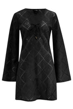 Load image into Gallery viewer, Pour Moi Crochet Lace Long Sleeve Beach Cover Up