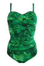 Load image into Gallery viewer, Pour Moi Santa Monica Strapless Tummy Control Swimsuit - Green Multi