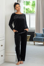 Load image into Gallery viewer, Pour Moi Velour Lounge Pyjama Set - Black