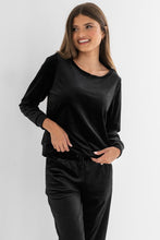 Load image into Gallery viewer, Pour Moi Velour Lounge Pyjama Set - Black