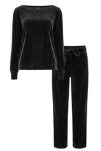 Load image into Gallery viewer, Pour Moi Velour Lounge Pyjama Set - Black