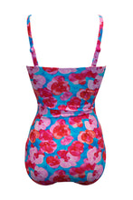 Load image into Gallery viewer, Pour Moi Santa Monica Strapless Tummy Control Swimsuit - Blue/Pink
