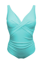 Load image into Gallery viewer, Pour Moi Free Spirit Twist Front Tummy Control Swimsuit - Aqua