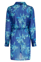 Load image into Gallery viewer, Pour Moi Chiffon Button Through Beach Shirt - Navy Floral