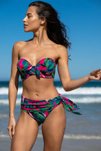 Load image into Gallery viewer, Pour Moi Heatwave Strapless Lightly Padded Bikini Set - Black Multi