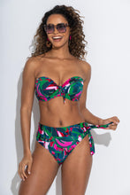 Load image into Gallery viewer, Pour Moi Heatwave Strapless Lightly Padded Bikini Set - Black Multi