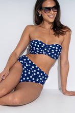 Load image into Gallery viewer, Pour Moi Santa Monica Non-Wired Strapless Bandeau Bikini Set - Navy/White