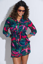 Load image into Gallery viewer, Pour Moi Chiffon Button Through Beach Shirt - Black Multi