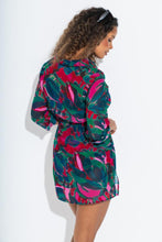 Load image into Gallery viewer, Pour Moi Chiffon Button Through Beach Shirt - Black Multi