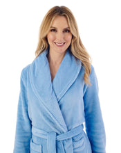 Load image into Gallery viewer, Slenderella 46" Mini Waffle Solid Coral Fleece Shawl Collar Wrap - HC4302