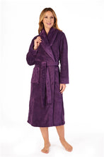 Load image into Gallery viewer, Slenderella 46" Mini Waffle Solid Coral Fleece Shawl Collar Wrap - HC4302