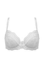 Load image into Gallery viewer, Pour Moi Fleur Non-Padded Underwired Balconette Bra - White