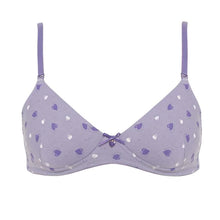 Load image into Gallery viewer, Royce Teen Bra - 2 pack - Purple Heart/White - 8021