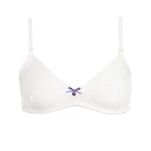Load image into Gallery viewer, Royce Teen Bra - 2 pack - Purple Heart/White - 8021