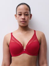 Load image into Gallery viewer, Chantelle Norah Chic Plunge T-Shirt Bra - Poppy Red