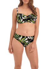 Load image into Gallery viewer, Fantasie Palm Valley Bandeau Bikini Top - Black