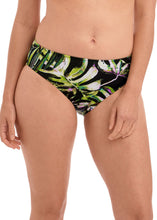 Load image into Gallery viewer, Fantasie Palm Valley Mid Rise Bikini Brief - Black