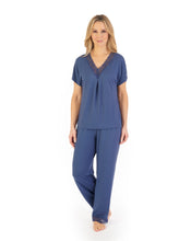 Load image into Gallery viewer, Gaspé Supersoft Floral Print or Solid Colour Cap Sleeve Pyjama Set - GL06703