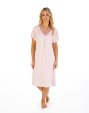 Load image into Gallery viewer, Gaspé 40" Supersoft Ditsy Print or Solid Colour Short Sleeve Nightdress - GL07702