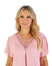 Load image into Gallery viewer, Gaspé 40" Supersoft Ditsy Print or Solid Colour Short Sleeve Nightdress - GL07702