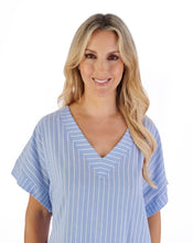 Load image into Gallery viewer, Slenderella Textured Stripe Beachwear Woven Kaftan - HC05205