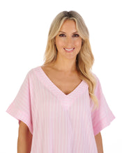 Load image into Gallery viewer, Slenderella Textured Stripe Beachwear Woven Kaftan - HC05205