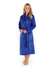 Load image into Gallery viewer, Slenderella Embossed Pattern Fleece 46" Shawl Collar Wrap - HC06318