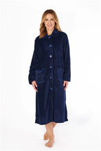Load image into Gallery viewer, Slenderella 46" Mini Waffle Button Through Housecoat - HC4301