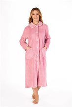 Load image into Gallery viewer, Slenderella 46" Mini Waffle Button Through Housecoat - HC4301