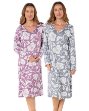 Load image into Gallery viewer, Luxury Knit Long Sleeve Elegance Nightdress