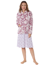 Load image into Gallery viewer, Luxury Elegance Printed Fleece Zip Up Bedjacket