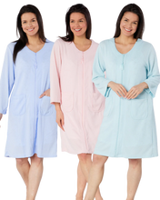 Load image into Gallery viewer, Waffle Zip Dressing Gown