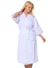 Load image into Gallery viewer, Leaf Print Wrap Dressing Gown