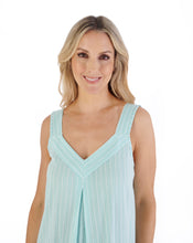 Load image into Gallery viewer, Slenderella 40" Textured Stripe Woven Nightdress - ND05200