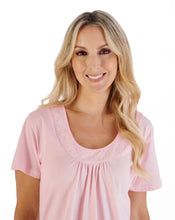 Load image into Gallery viewer, Slenderella Broderie Anglaise 42" Jersey Cap Sleeve Nightdress - ND07107