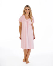 Load image into Gallery viewer, Slenderella Broderie Anglaise 42" Jersey Cap Sleeve Nightdress - ND07107