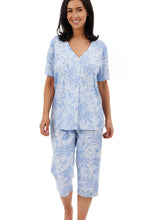 Load image into Gallery viewer, Indigo Sky Lucia Print Button Front Capri Pyjama Set