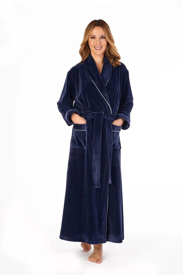 knee length dresses for ladies Velvet Kimono Robe, Velvet Dressing Gown main image 1