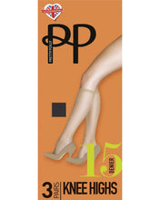 Load image into Gallery viewer, Pretty Polly EVERYDAY 15 DENIER KNEE HIGHS 3 PAIR PACK - PGGEK5