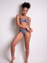 Load image into Gallery viewer, Passionata White Nights Thong - Blue Petrol
