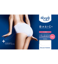 Load image into Gallery viewer, Sloggi Basic+ Midi Brief 3 Pack - White