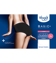 Load image into Gallery viewer, Sloggi Basic+ Midi Brief 3 Pack - Black