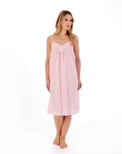Load image into Gallery viewer, Slenderella Circular Dobby Dot 40'' Adjustable Strap Nightdress - ND01230