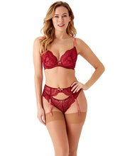 Load image into Gallery viewer, Gossard Superboost Lace Suspender - Cranberry/Raspberry Sorbet